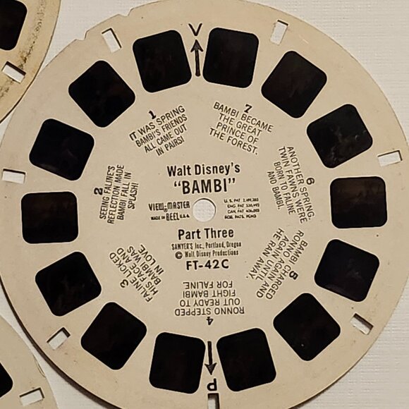 VINTAGE Disney's BAMBI View Master Slides x 3 Disney - Picture 5 of 7